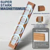 Magnetický blok na nože 40 cm akáciové drevo 4 háčiky Náhľad obrázku produktu 2