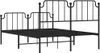 A black metal bed frame with a headboard and footboard, shown from a front-side angle against a white background. Produktbild-Vorschau