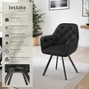 Fauteuil pivotant en velours Lucia, rembourré - noir, Lot Voir les images du produit 2