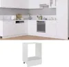 A white kitchen cabinet base unit with an opening for an oven. Produktbild-Vorschau