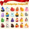 Calendrier de l'Avent avec 24 canards de bain colorés pour Voir les images du produit 2