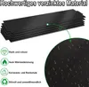 A stack of black metal sheets with a close-up view of the textured surface and icons with German text describing product features. Produktbild-Vorschau