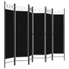 6-tlg. Raumteiler Schwarz 240 x 180 cm Produktbild-Vorschau 3