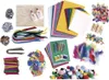 A collection of various craft supplies arranged on a white background. Produktbild-Vorschau