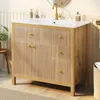 Meuble sous-vasque Merax, 91 cm, armoire de salle de bain Voir les images du produit 2