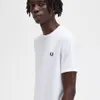 FRED PERRY RINGER T-SHIRT Weiß Produktbild-Vorschau 3