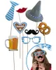 Partyzubehör Set 16-teilig, 8 verschiedene Motive, lustige Produktbild-Vorschau 2
