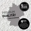 A map of Germany with text overlays highlighting product features and warranty information. Náhled obrázku produktu