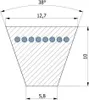 Keilriemen AVX 13 x 1600 La V-Belt Produktbild-Vorschau 2