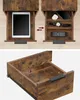 A collage showing an open drawer with electronics and a separate image of an open drawer with internal dividers. Náhled obrázku produktu