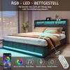 Łóżko tapicerowane 140x200cm z USB, łóżko młodzieżowe Podgląd zdjęcia produktu 5