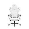 A white and black gaming chair is shown from the front on a white background. Anteprima dell’immagine prodotto