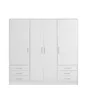 JONA Armoire 4 portes gris clair / blanc Voir les images du produit 7