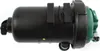A side view of a black and green diesel fuel filter against a white background. Voir les images du produit
