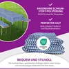 Bierbankauflagen-Set, Auflage Tischdecke 3-teilig Blau/Weiß Produktbild-Vorschau 3