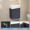 doporro Petit Meuble sous Vasque Gris Noir et Vasque 46cm Voir les images du produit 6