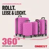ONBEST Hartschalen Koffer Set | 4-teilig Pink | mit Produktbild-Vorschau 4