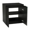 A black cabinet with two doors and two shelves. Podgląd zdjęcia produktu