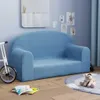vidaXL Kindersofa 2-Sitzer Blau Weich Plüsch Produktbild-Vorschau 2