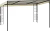 vidaXL Pabellón de tela para pared, 3x4 metros, color crema Vista previa de la imagen del producto 3