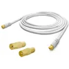3m ARLI TV Antennenkabel weiß – max. 135 dB 5-fach Produktbild-Vorschau 2