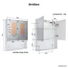 SONNI Armadio a specchio a due ante 60x75x13cm con doppio Anteprima dell’immagine prodotto 17