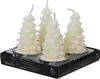 Teelichter Kerzen Paraffin 7cm Tannenbaum Form 4er Set Produktbild-Vorschau 1