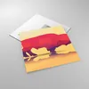 Bilder auf glas - Bison Illustration Bunt Grafik - 50x50cm Produktbild-Vorschau 2