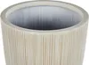 BELIANI Blumentopf Beige u. Weiß Kunstharz rund 37 cm in Produktbild-Vorschau 4