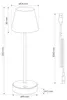 Stolná lampa NELI 2,7 W LED biela s batériou 2200 mAh IP54 Náhľad obrázku produktu 7