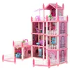 Puppenhaus rosa DIY 4 Ebenen von Möbeln Produktbild-Vorschau 7