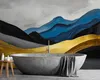 Vlies fototapete Berge abstrakt glamourös gold 450x315 cm Produktbild-Vorschau 2