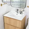 LEADZM Waschbecken aus Keramik Weiß 61x46x17 cm Eckig, Produktbild-Vorschau 4