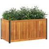 Pflanzkübel 85x45x44 cm Massivholz Akazie und Stahl Produktbild-Vorschau 3