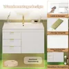 Armoire de salle de bain Merax avec vasque, meuble vasque Voir les images du produit 5