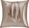 Satin Kissenbezug 80x80 2er Set Rosa Braun Produktbild-Vorschau 1