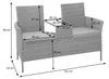 Poly-Rattan Sitzbank mit Tisch HWC-E24, Gartenbank Produktbild-Vorschau 7