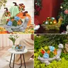Garten Solar Schildkröte mit Blumen, Gartenleuchten, Solar Produktbild-Vorschau 5