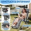 LZQ Gartenliege Klappbar mit Sonnendach, Gepolsterter Produktbild-Vorschau 4