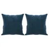 vidaXL Cuscino decorativo 2 pz. Velluto blu 40x40 cm Anteprima dell’immagine prodotto 1