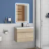 Waschtisch mit Unterschrank 80cm BERGEN Badmöbel Set Eiche Produktbild-Vorschau 3