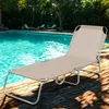 Aga Chaise longue de jardin réglable Beige Voir les images du produit 5