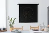 MuchoWow® Wandteppich Wandbehang Frau - Brille - Gold - Produktbild-Vorschau 2