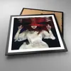 Gerahmtes Poster - Schwarzer Rahmen - Mädchen Rot Hut - Produktbild-Vorschau 3