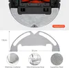 A close-up view of a robot vacuum cleaner accessory, specifically a mopping pad, with dimensions and material details shown. Produktbild-Vorschau