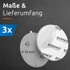 ECENCE Rauchmelder Magnethalter 3 Stück selbstklebend Ø Produktbild-Vorschau 4
