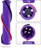 A vacuum cleaner brush roll is shown with close-up views of its top and bottom. Produktbild-Vorschau