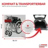 abc HOME Leichtgewichtrollstuhl Aluminium 11 kg – Faltbar & Produktbild-Vorschau 5