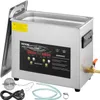A digital ultrasonic cleaner with its lid open, placed on a white background. Accessories like a mesh ball, power cord, and tubing are visible. Náhled obrázku produktu