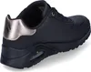 A black Skechers sneaker with rose gold accents is shown from the side. Anteprima dell’immagine prodotto